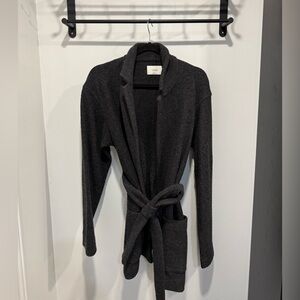 Wilfred Charcoal Merino Wool Cardigan Coat